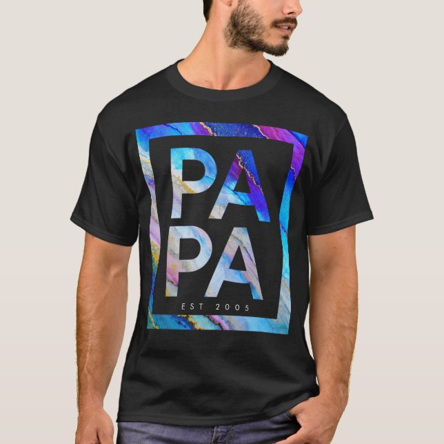 Anpassningsbar Pappa Pappa Far, färglöst vattenfär T Shirt (Framsida)