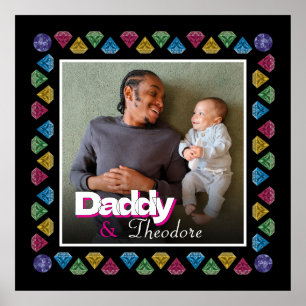 Anpassningsbar Pappa & Son Photo Keepsak - Personl Poster