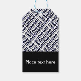 Anpassningsbar Pappa Typography Designer Gift-Märk Presentetikett