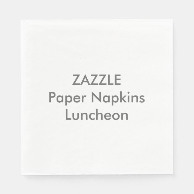 Anpassningsbar Papper Napkins WHITE COCKTAIL Pappersservett (Framsidan)