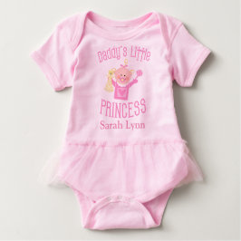 Anpassningsbar Pappor Princess Flicka Tutu Bodykos T-shirt