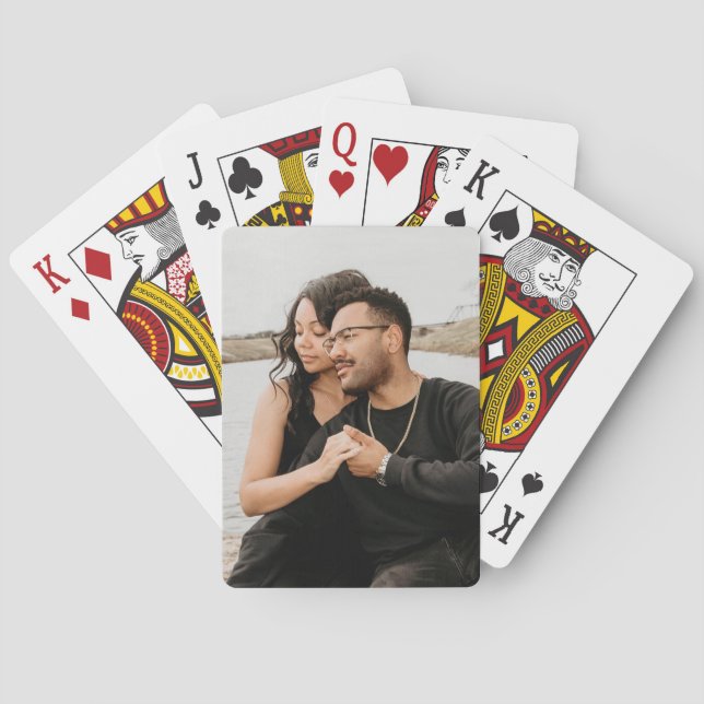 Anpassningsbar par foto Keepsak Casinokort (Baksidan)