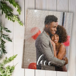 Anpassningsbar par Kärlek handskriven fotogåva Pussel<br><div class="desc">Den här designen kan vara personlig i det område som tillhandahålls genom att ändra fotot och/eller text. Du kan också anpassa den genom att klicka på Anpassa den här mallen och sedan välja klicka för att anpassa ytterligare alternativ och ta bort eller ändra färg i bakgrunden, lägga till text, ändra...</div>