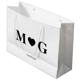 Anpassningsbar Par Monogram Large Gift Bag för gåv