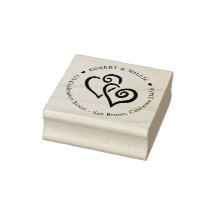 Anpassningsbar Par Namn-rundan Returadress Bröllop