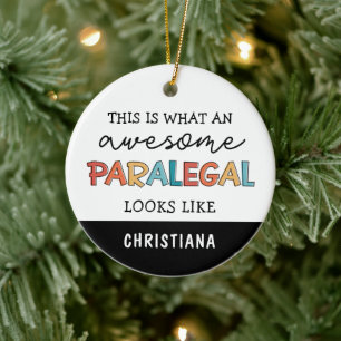 Anpassningsbar Paralegal Fantastisk Legal Assistan Julgransprydnad Keramik