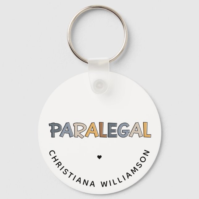 Anpassningsbar Paralegal Legal Assistant Gifts Nyckelring (Framsida)
