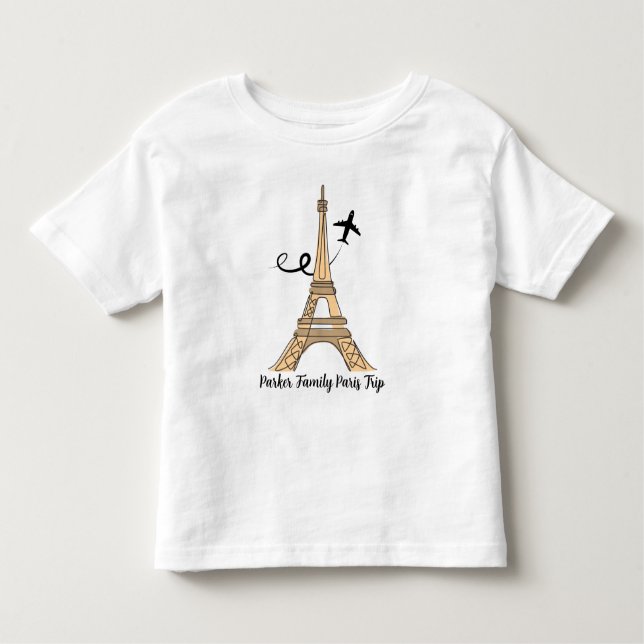 Anpassningsbar Paris-resa Chic Eiffeltornet T Shirt (Framsida)