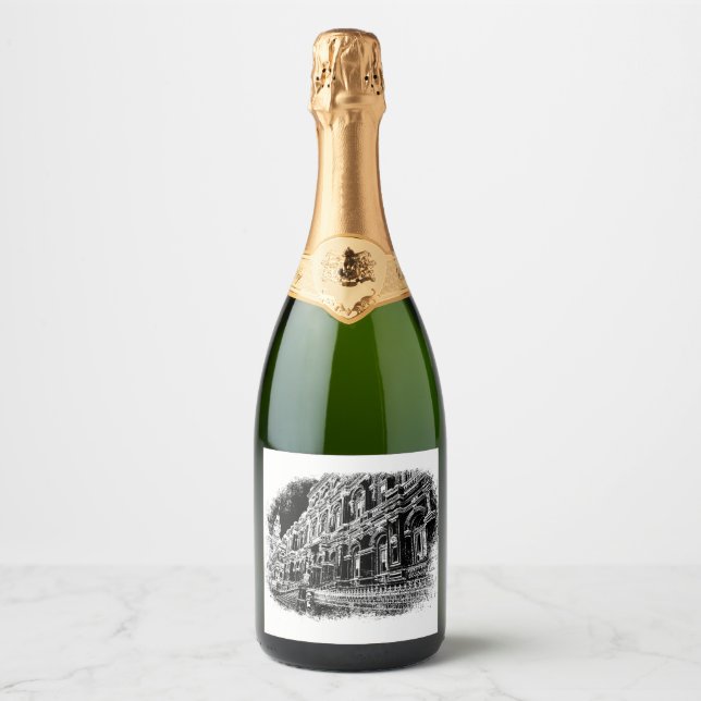 Anpassningsbar Pärlande etiketter Vin Flaska (10,2 (Framsida)