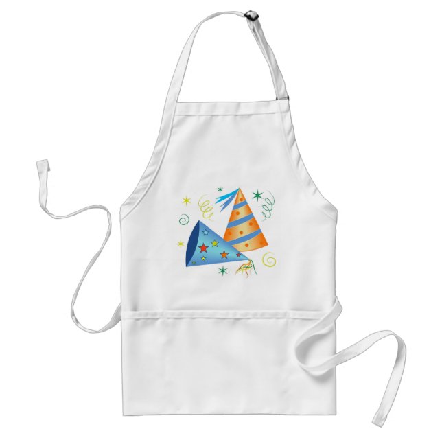 Anpassningsbar Party Hat Apron Förkläde (Framsidan)
