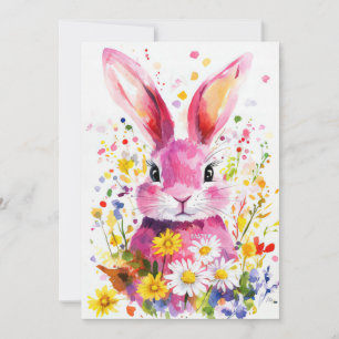 Anpassningsbar Påsk-kort med Påskägg och Bunny Julkort