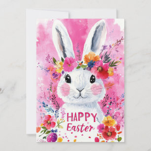 Anpassningsbar Påsk-kort med Påskägg och Bunny Julkort