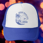 Anpassningsbar Påsklov Girls Resa Cute Beach Rolig Keps<br><div class="desc">Låt gnistran om meriterna i påsklov med dessa truckerkepsar i personligen! Fira din sol-kyssade grupp med den här klara och bubbelformade designen. Var och en av hattarna med namn har kapslats av bachyikoner och lekfullt typsnitt,  och bjuder in varje sipp för att vara en skål för vänskap och äventyr.</div>