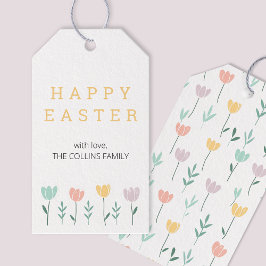 Anpassningsbar Pastel Blommigt Cute Colorful Glad  Presentetikett