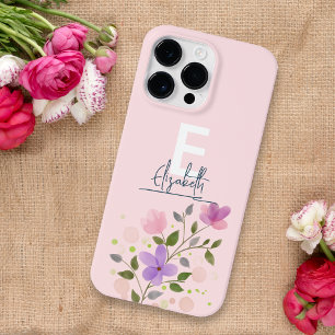 Anpassningsbar Pastel Blommigt Ram Delikat Rosa Cu