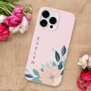 Anpassningsbar Pastel Blommigt Ram Delikat Rosa Cu
