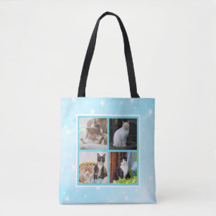 Anpassningsbar Pastel Blue Photo Tygkasse
