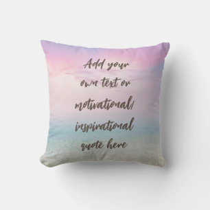 ANPASSNINGSBAR Pastel Dream Beach Motivational Quo Kudde