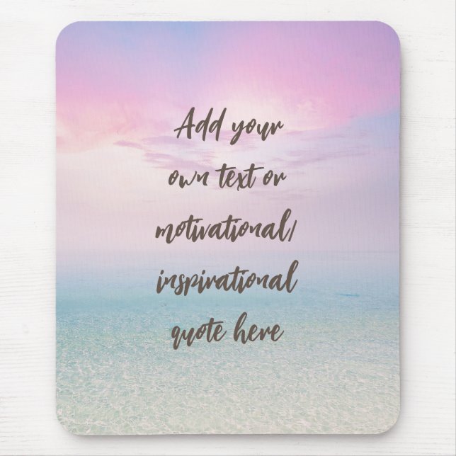 ANPASSNINGSBAR Pastel Dream Beach Motivational Quo Musmatta (Framsidan)