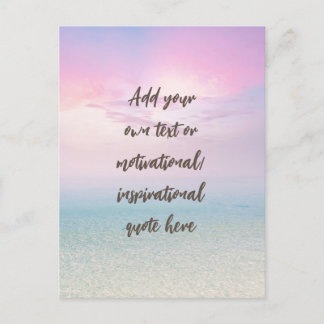 ANPASSNINGSBAR Pastel Dream Beach Motivational Quo Vykort