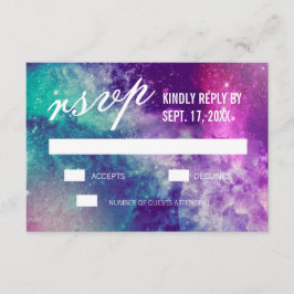 Anpassningsbar Pastel Galaxy Bröllop OSA Cards Kort