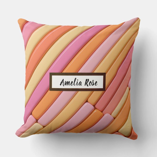 Anpassningsbar Pastel Geometric Dekorativ kudde -  (Framsida)