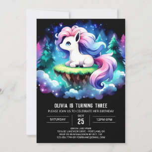 Anpassningsbar Pastel Horse Birthday Inbjudningar