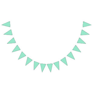 Anpassningsbar Pastel Mint Solid Färg minimalist B Vimplar