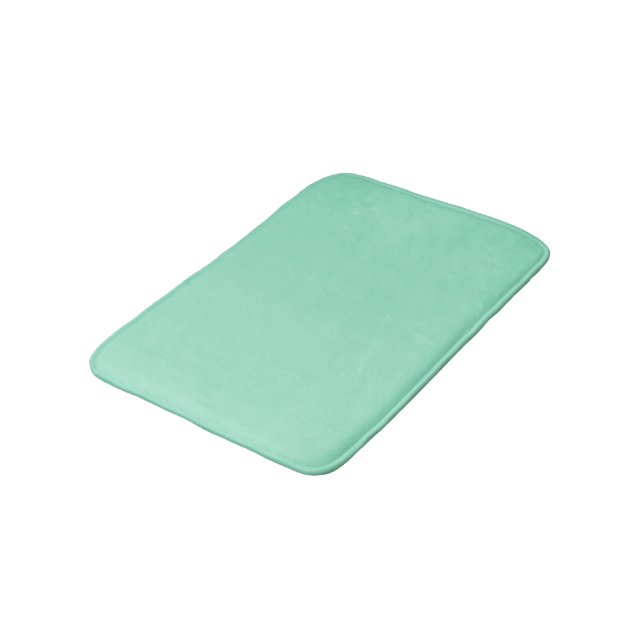 Anpassningsbar Pastel Mint Solid Färg minimalist Badrumsmatta (Vinklad)