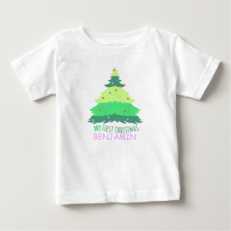 Anpassningsbar Pastel och Cute Min första jul Namn T Shirt