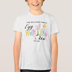 Anpassningsbar Pastel Påskägg Hunting Crew Påsk T Shirt