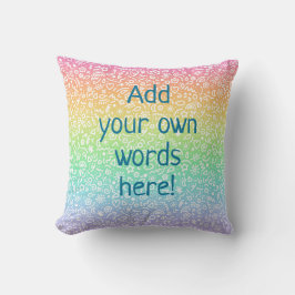 Anpassningsbar Pastel Rainbow Dekorativ kudde