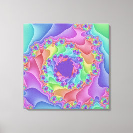Anpassningsbar Pastel Rainbow Spiral Canvas Art