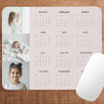 Anpassningsbar Pastel Rosa 2025 Calendar Family Ph Musmatta<br><div class="desc">Anpassa arbetsytan med den här charmerande pastelliseringen rosa 2025-kalendermusmattan med tre av dina favoritfoton i familjen. Genom att kombinera stil och praktiska möjligheter visar den här anpassningsbarna musknappen en fullt-årskalender vid sidan av dina omhuldade minnen och skapar den som en unik och funktionell nyckelfråga. Den mjuka bakgrunden för pastellernas rosa...</div>