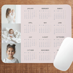 Anpassningsbar Pastel Rosa 2025 Calendar Family Ph Musmatta