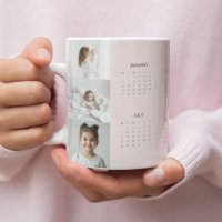 Anpassningsbar Pastel Rosa 2025 Calendar med tre f