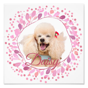 Anpassningsbar Pastel Rosa Photo Poster