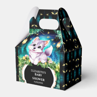 Anpassningsbar Pastel Varg Baby Shower Presentaskar