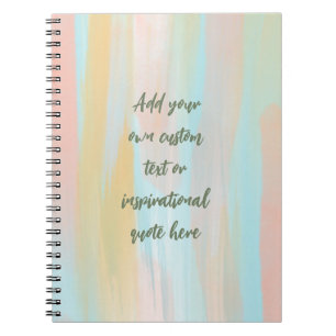 Anpassningsbar Pastel Watercolor Motivational Quot Anteckningsbok