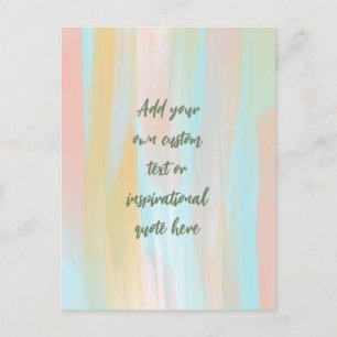 Anpassningsbar Pastel Watercolor Motivational Quot Vykort