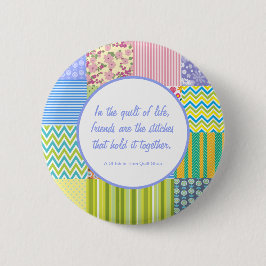 Anpassningsbar Patchwork Quilt Shop-kampanjer Knapp