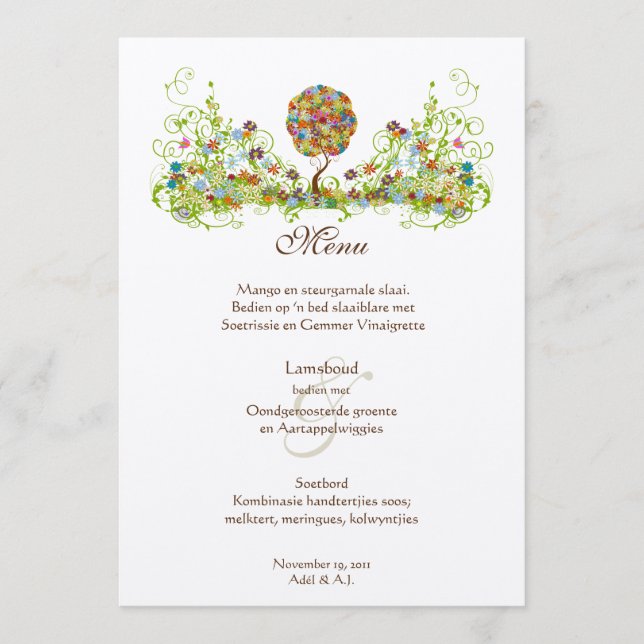 anpassningsbar Patchwork Träd-programmet Meny (Framsida)