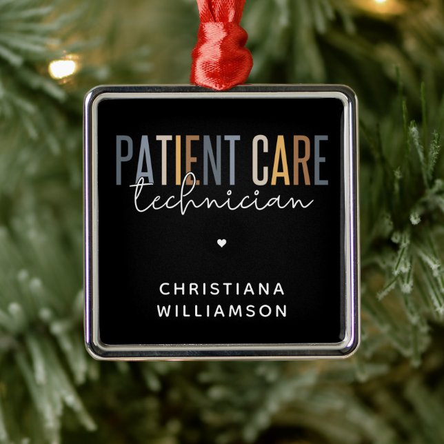 Anpassningsbar Patientvårdstekniker PCT-gåvor Julgransprydnad Metall (Träd)