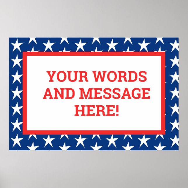 Anpassningsbar Patriotic Poster (Framsidan)