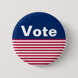 Anpassningsbar Patriotic Red White and Blue Vote B Knapp