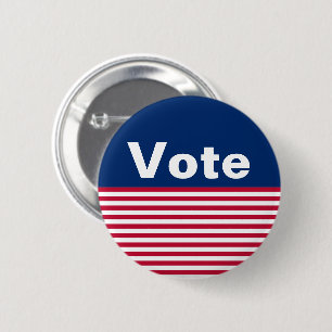 Anpassningsbar Patriotic Red White and Blue Vote B Knapp