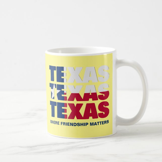 Anpassningsbar Patriotic TEXAS FLAGGA Kaffemugg (Höger)