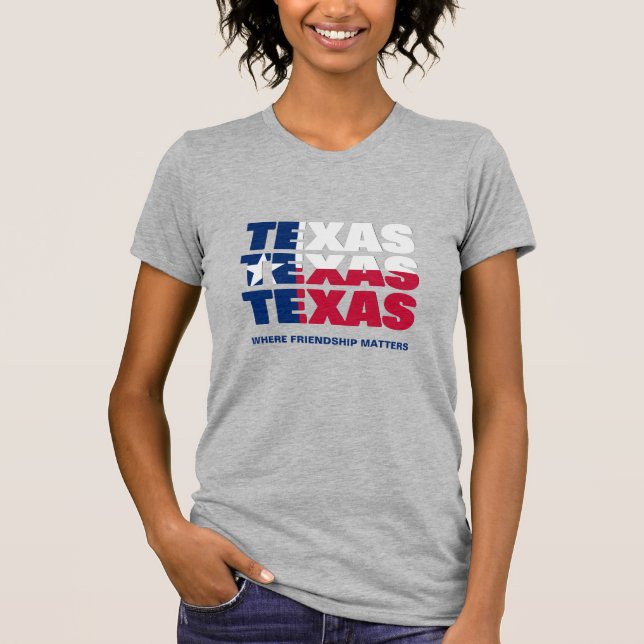 Anpassningsbar Patriotic TEXAS FLAGGA T-Shirt (Framsida)