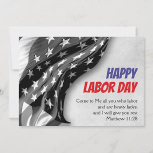 Anpassningsbar Patriotic USA flagga Christian LABO Julkort