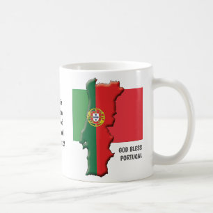 Anpassningsbar Patriotic VÄLSIGNA DIG PORTUGAL Kaffemugg
